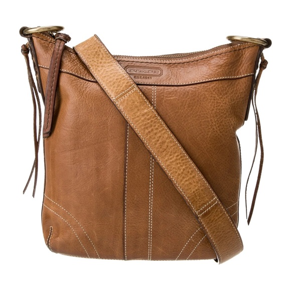 Coach Y2K Bleecker Slim Duffle Saddle Tan Leather Crossbody bag - Picture 1 of 16
